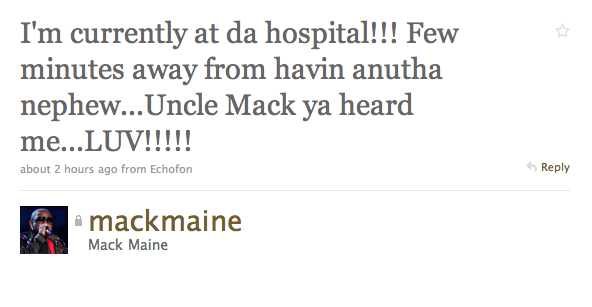 Mack Maine Waits At The Hospital