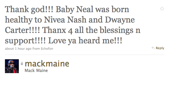 Mack Maine Offers His Congratulations 