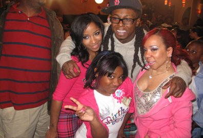 Lil Wayne, Toya, Reginae, Tiny at Reginaes birthday party