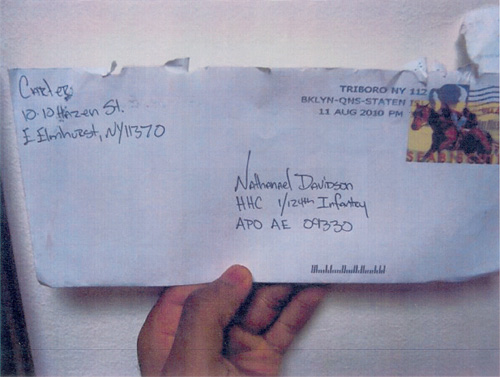 the envelope Weezys letter came in, see the letter below